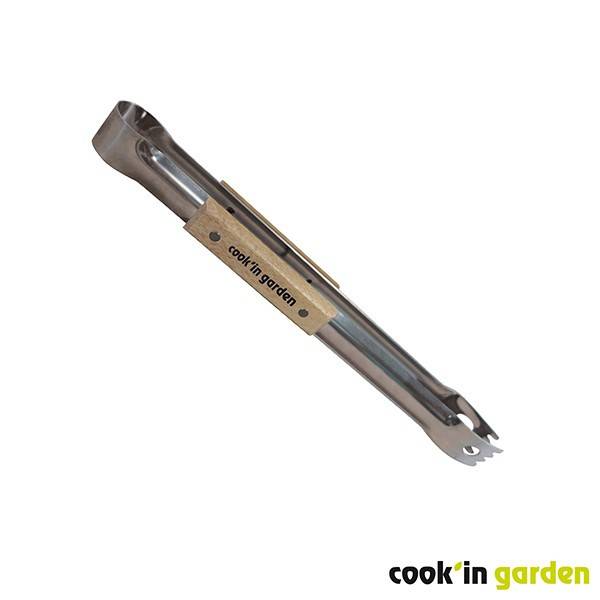 Pince manche en inox et bois FSC® 100% - Image 1