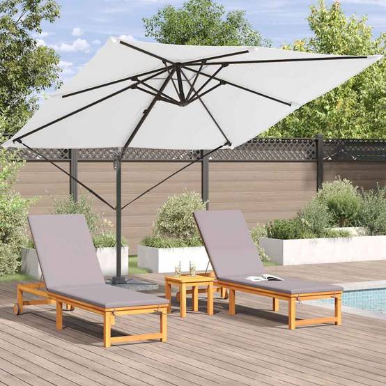 Parasol de jardin | Parasol d'extérieur | Parasol Roma Beige 286 x 284 x 265 cm Aluminium et polyester Maison Chic - Image 4