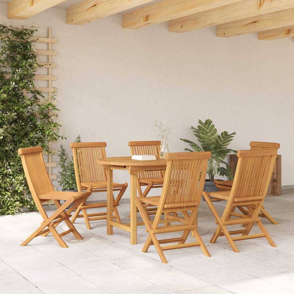 Ensemble de salle à manger jardin bois teck marron 160 x 80 x 75 cm, Poids :66.76kg - PANGIVO - Image 4