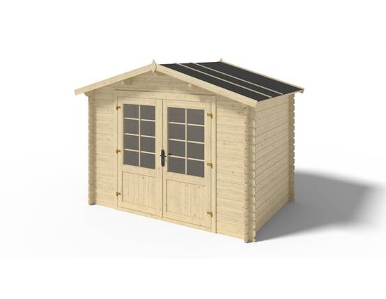 Altanka - Abri de jardin en bois - 6m2 - 3x2m - Ep. 28mm - Couleur: naturel - DOM420 - ALTANKA - Image 2