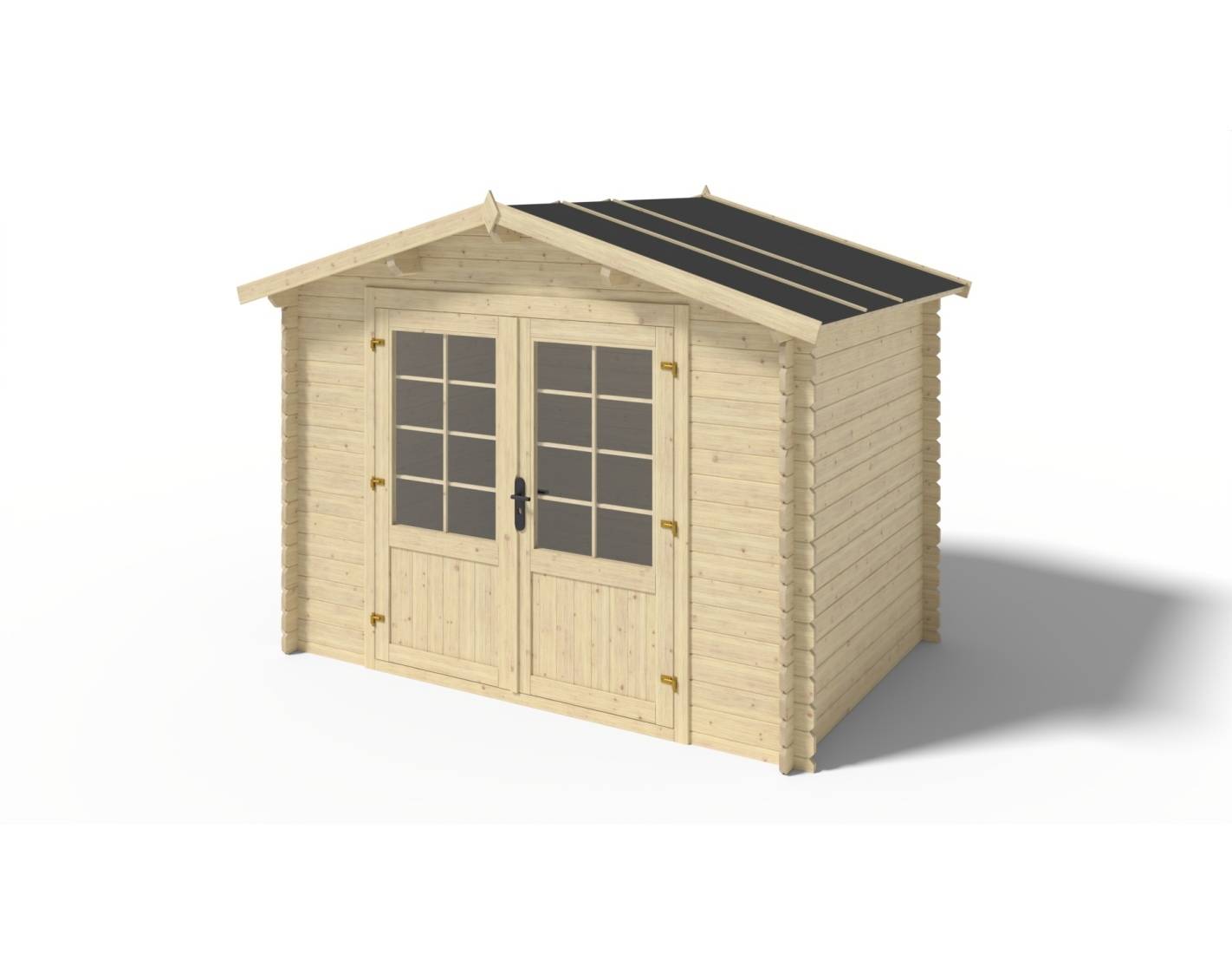 Altanka - Abri de jardin en bois - 6m2 - 3x2m - Ep. 28mm - Couleur: naturel - DOM420 - ALTANKA - Image 2