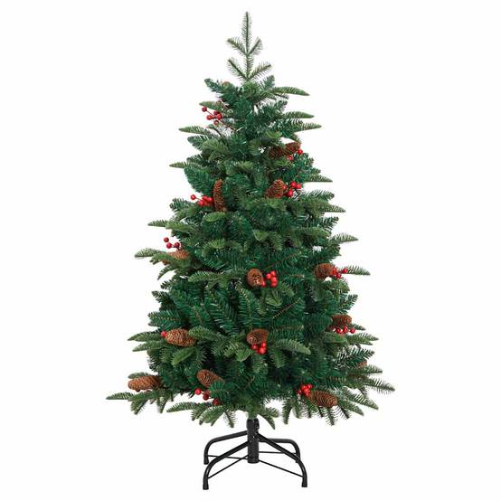 Sapin de Noël | Arbre de Noël artificiel Vert 150 cm PVC, métal et plastique Maison Chic - Image 4