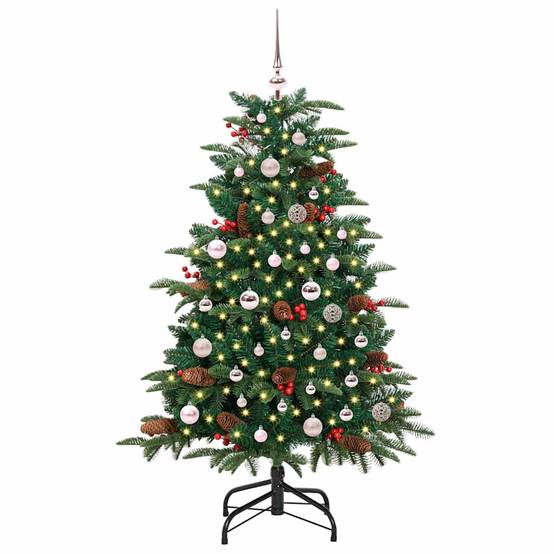 Sapin de Noël | Arbre de Noël artificiel Vert 150 cm PVC, métal et plastique Maison Chic - Image 1