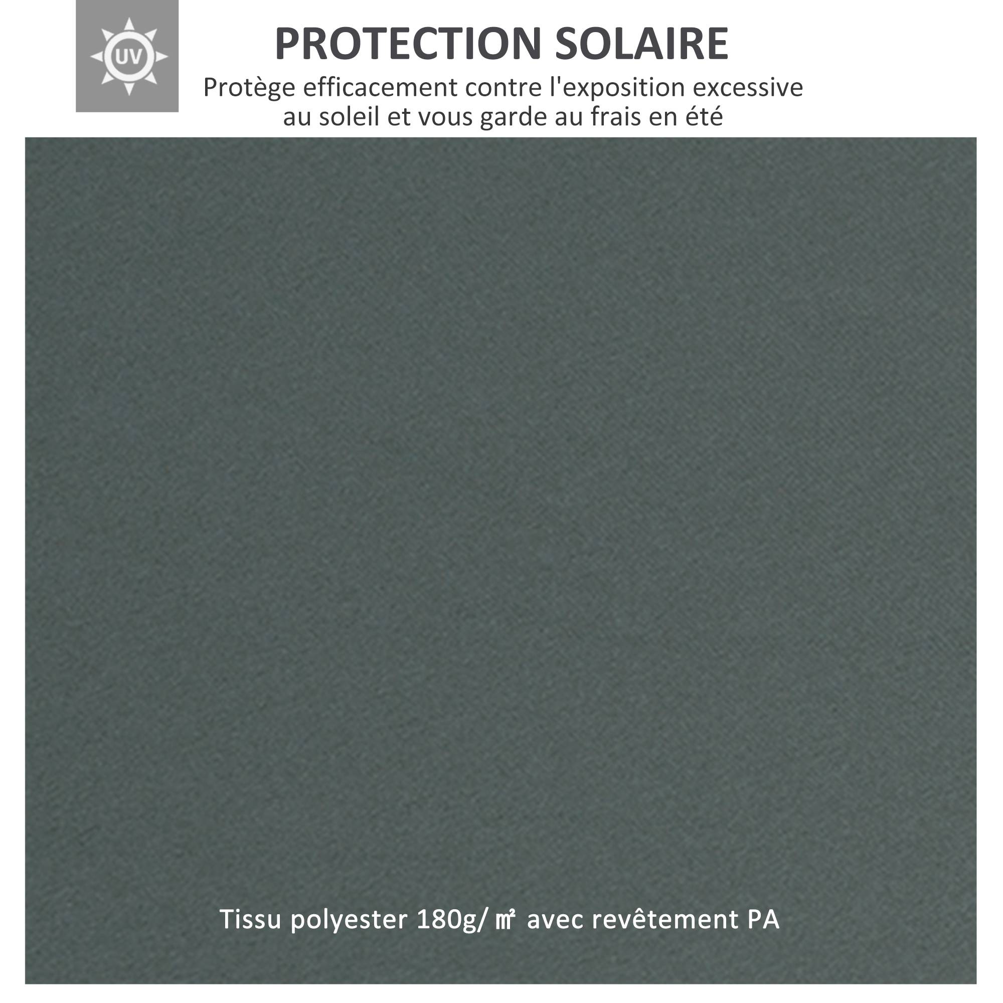 Toile de rechange pour pavillon tonnelle tente 3 x 4 m polyester haute densité 180 g/m² gris - Image 7
