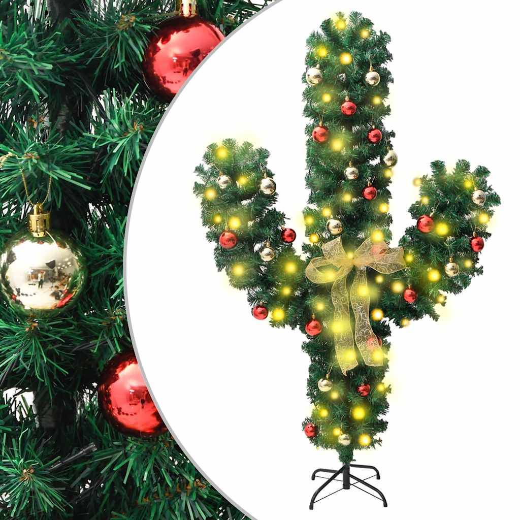Vidaxl - Cactus de Noël avec support et LED Vert 180 cm PVC vidaXL 344656 - Image 1