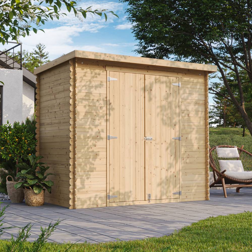 Timbela - Abri de Jardin en Bois - 2.63 m² / 142x239xH200 cm - Timbela M310C1
