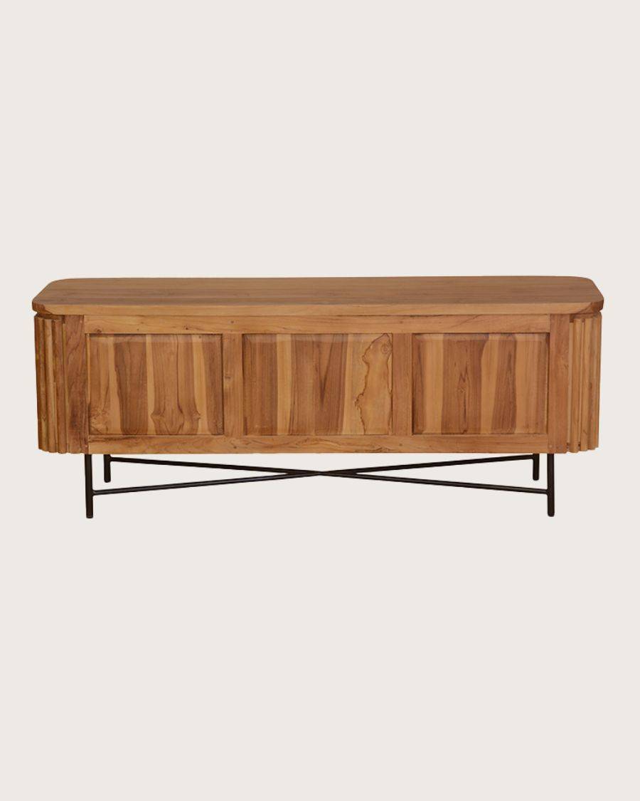 Opéra - Meuble  rétro en teck massif recyclé 140 cm - UNIQKA - Image 6