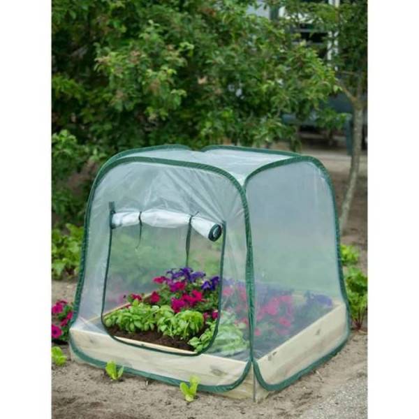 Serre de jardin Pop-Up - NATURE - 100x100x100 cm - PE transparent - Protection anti-UV - Image 2