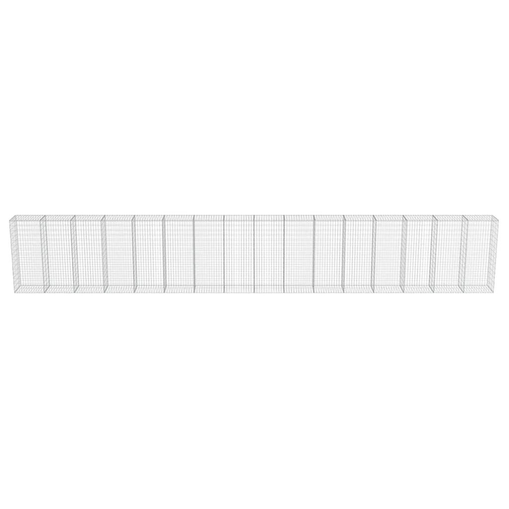 PANGIVO - Mur à gabion avec couvercles Acier galvanisé Argenté 900 x 50 x 150 cm - PANGIVO - Image 5