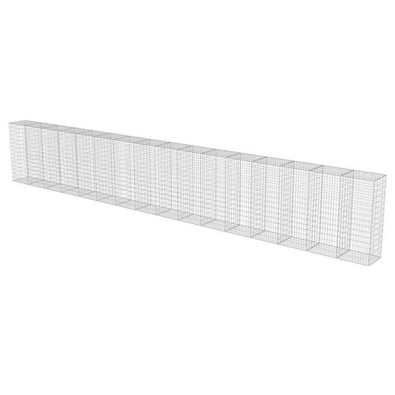 PANGIVO - Mur à gabion avec couvercles Acier galvanisé Argenté 900 x 50 x 150 cm - PANGIVO - Image 4