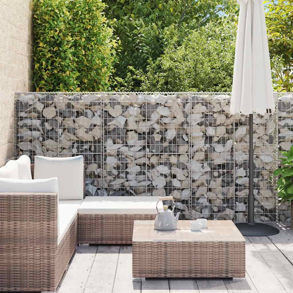 PANGIVO - Mur à gabion avec couvercles Acier galvanisé Argenté 900 x 50 x 150 cm - PANGIVO - Image 3