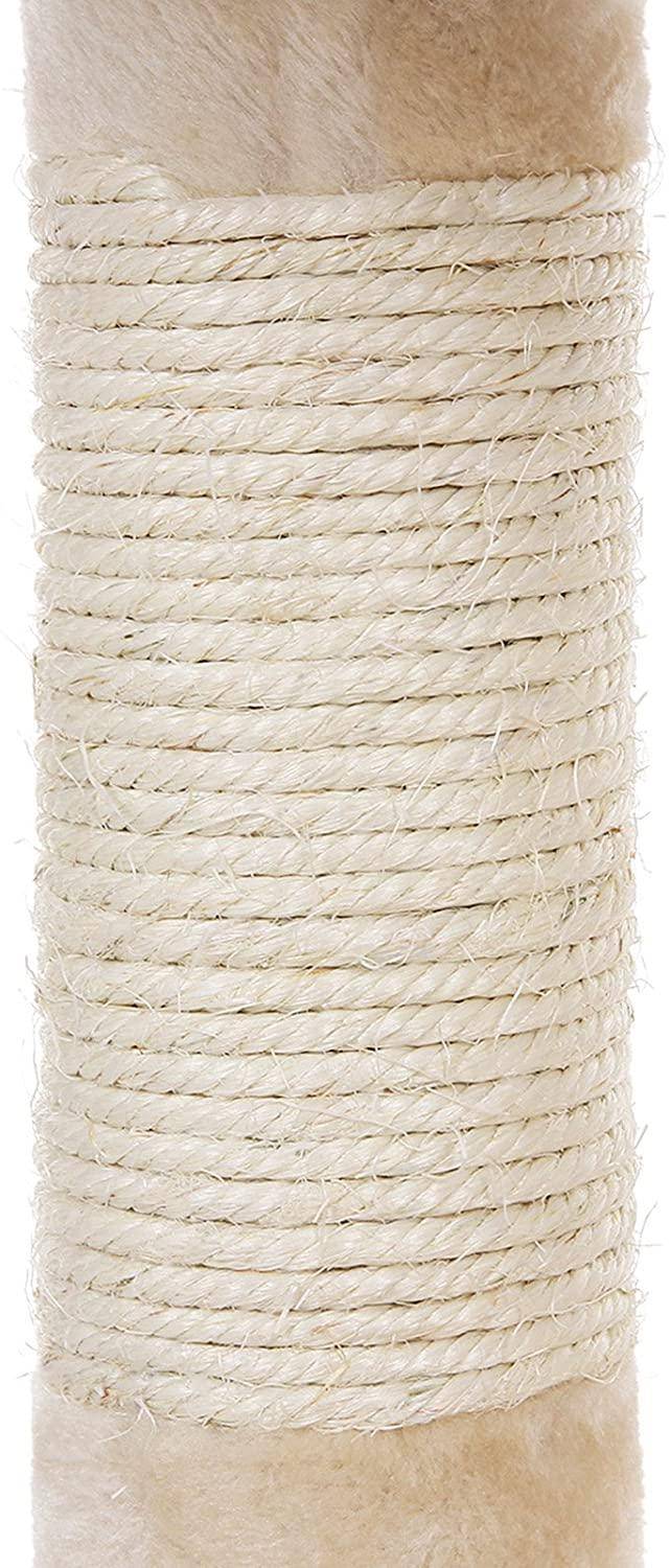 Arbre à chat griffoir niches colonnes renforcées 70 cm beige - Image 4