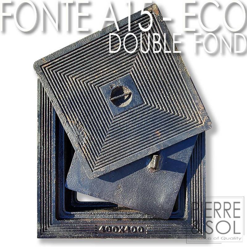 Couvercle en fonte à double fond pour regard d'inspection - A15 - LINE ECO - 60 x 45 cm - Image 1