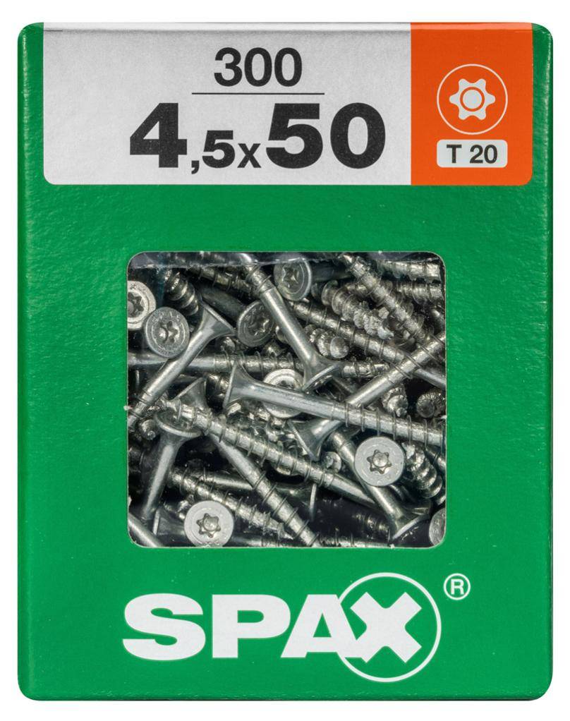 Spax - Lot de 300 vis acier tête fraisée torx SPAX, Diam.4.5 mm x L.50 mm - Image 3