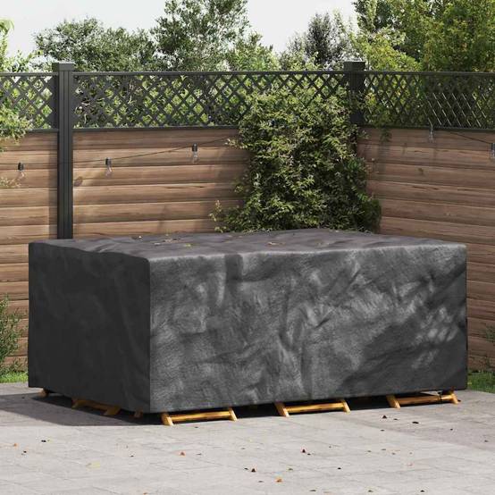 Housse pour table de jardin Tissu Oxford 210D Protection Pluie et Soleil pour Extérieur Noir 210x130x70 cm – ComfortXL Outdoor Living - Image 1