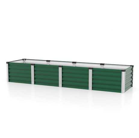 Vitavia - Carré potager Linus IN-OUT L – grand bac en acier Zincalume, Couleur Vert/Noir - Image 9