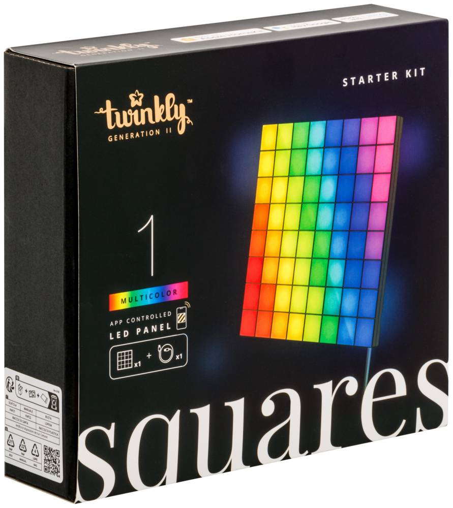 Panneau 16x16cm 64 LEDS multicolores TWINKLY SQUARES STARTER KIT