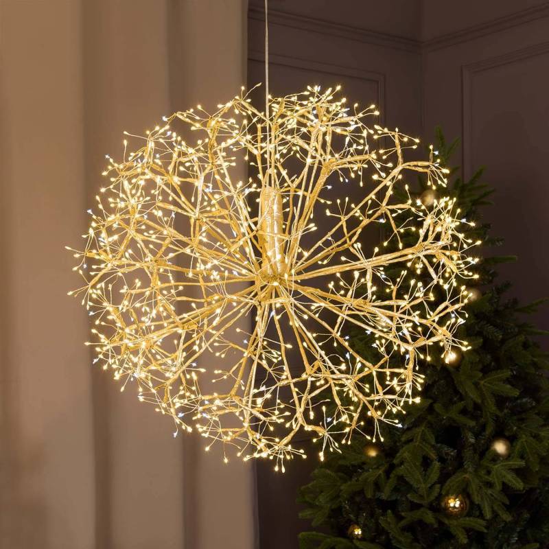 Lotti - Branche Sphère Riche RICH Champagne Ø60cm 1200 MicroLED FlashLED avec Rameaux Lotti - Image 2