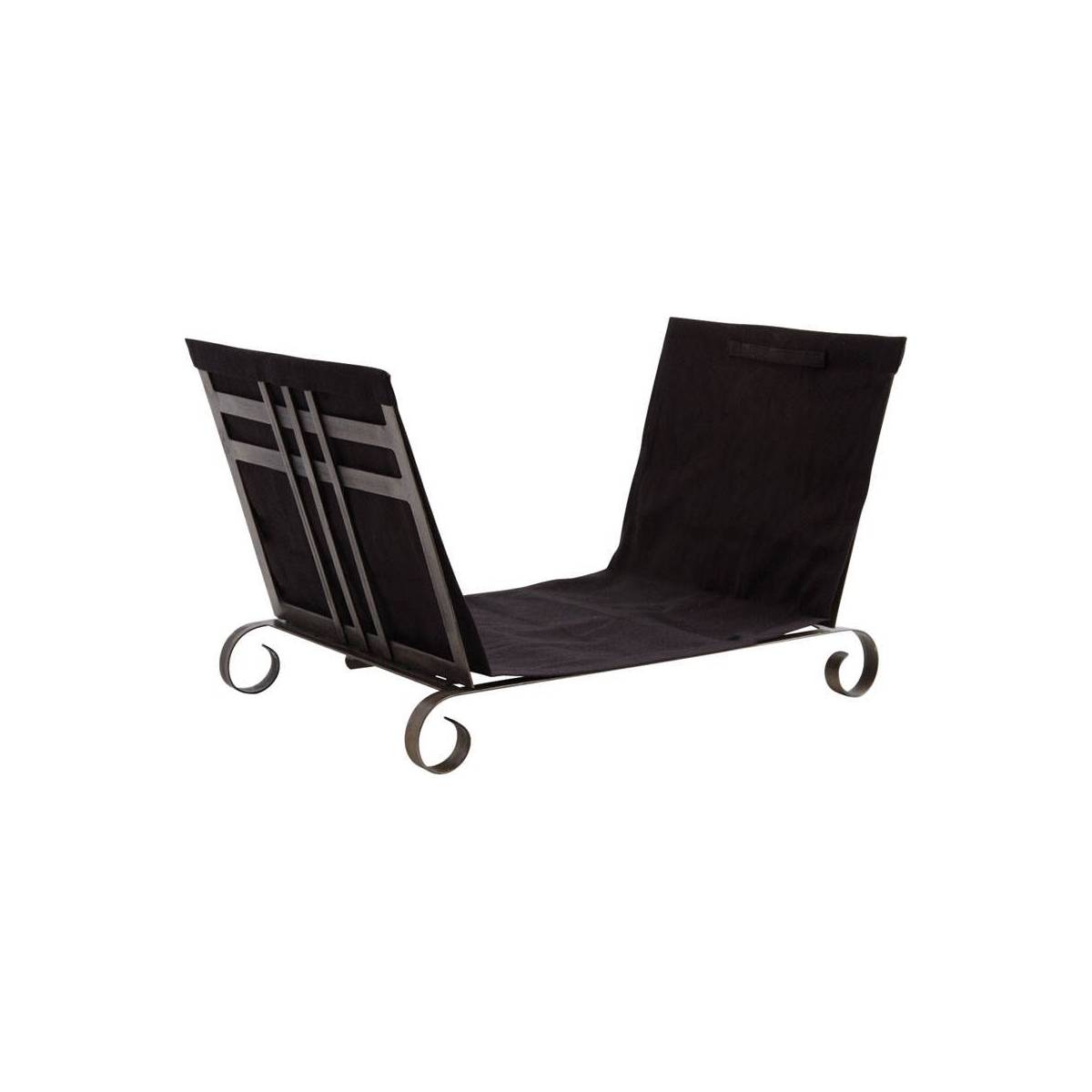 Aubry Gaspard - Porte-bûches en métal et jute noir - Image 1