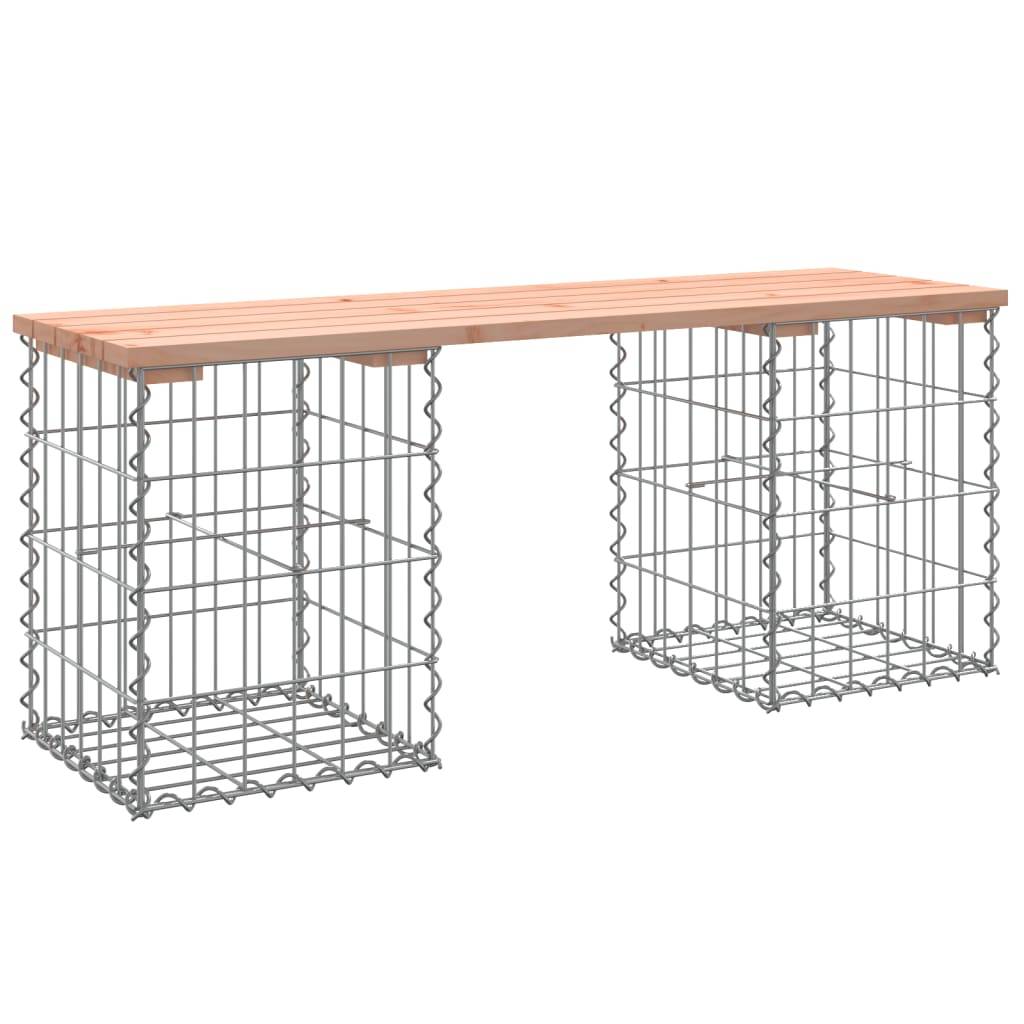 Maison Chic - Banc de jardin - Banc d'extérieur - Banquette design gabion 103x31x42cm bois massif de douglas - Image 1