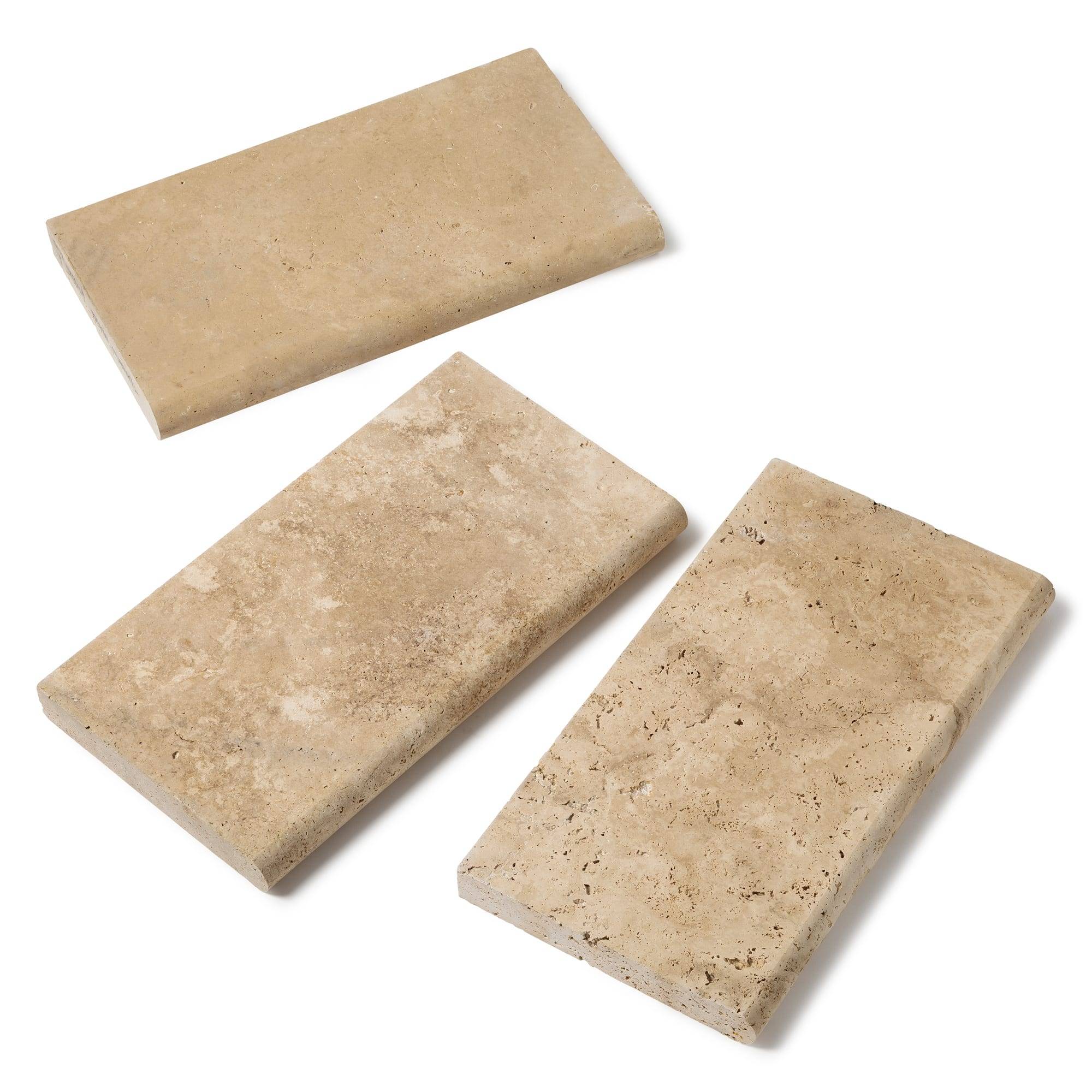 RO'MA Nature - Margelle de piscine Travertin Beige Nuancé 61x33x5 cm Bord 1/2 Rond (à l'unité) - RO'MA NATURE - Image 4