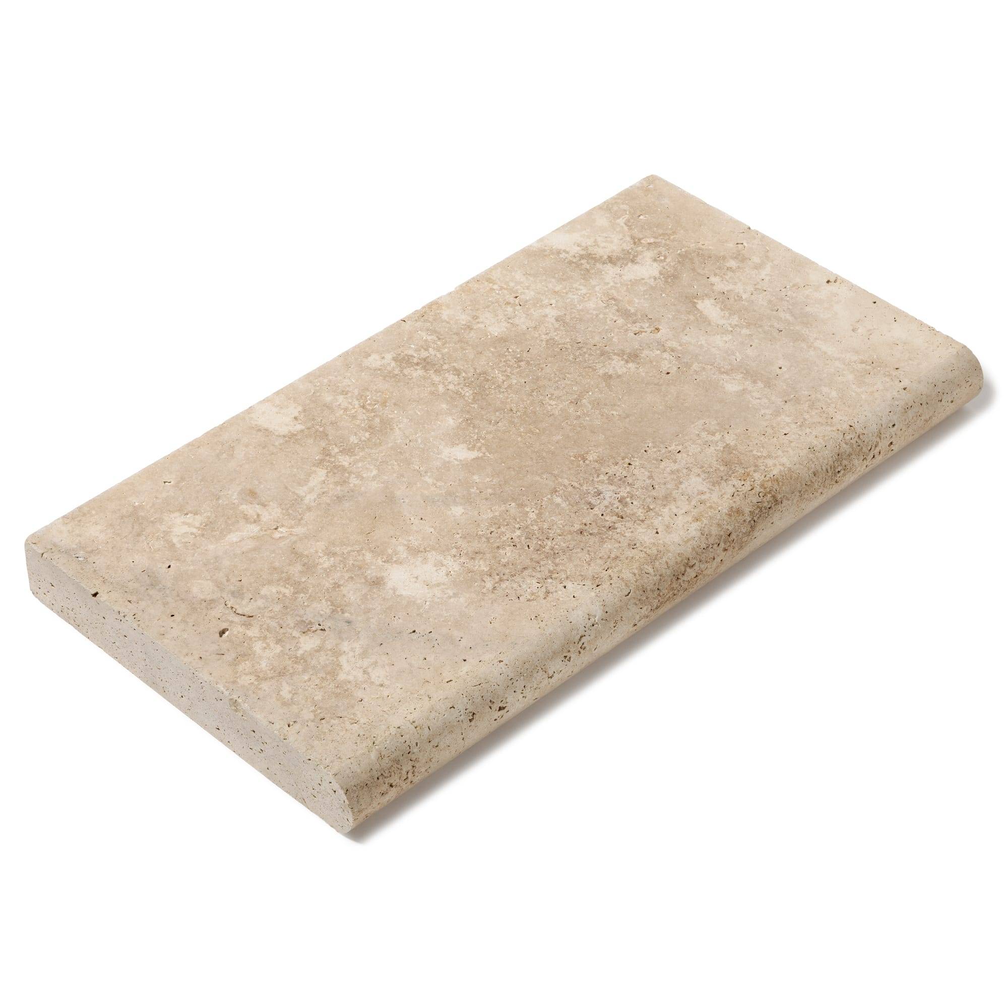 RO'MA Nature - Margelle de piscine Travertin Beige Nuancé 61x33x5 cm Bord 1/2 Rond (à l'unité) - RO'MA NATURE - Image 3