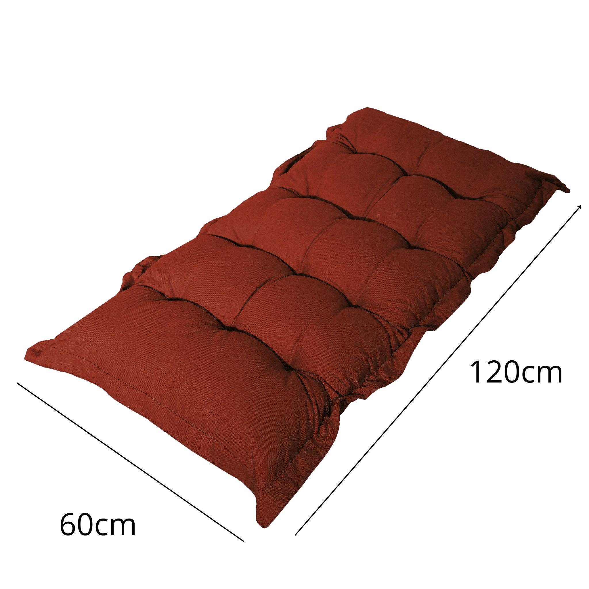 Matelas futon 120x60cm en polyester terracotta - Déco arts - Image 4