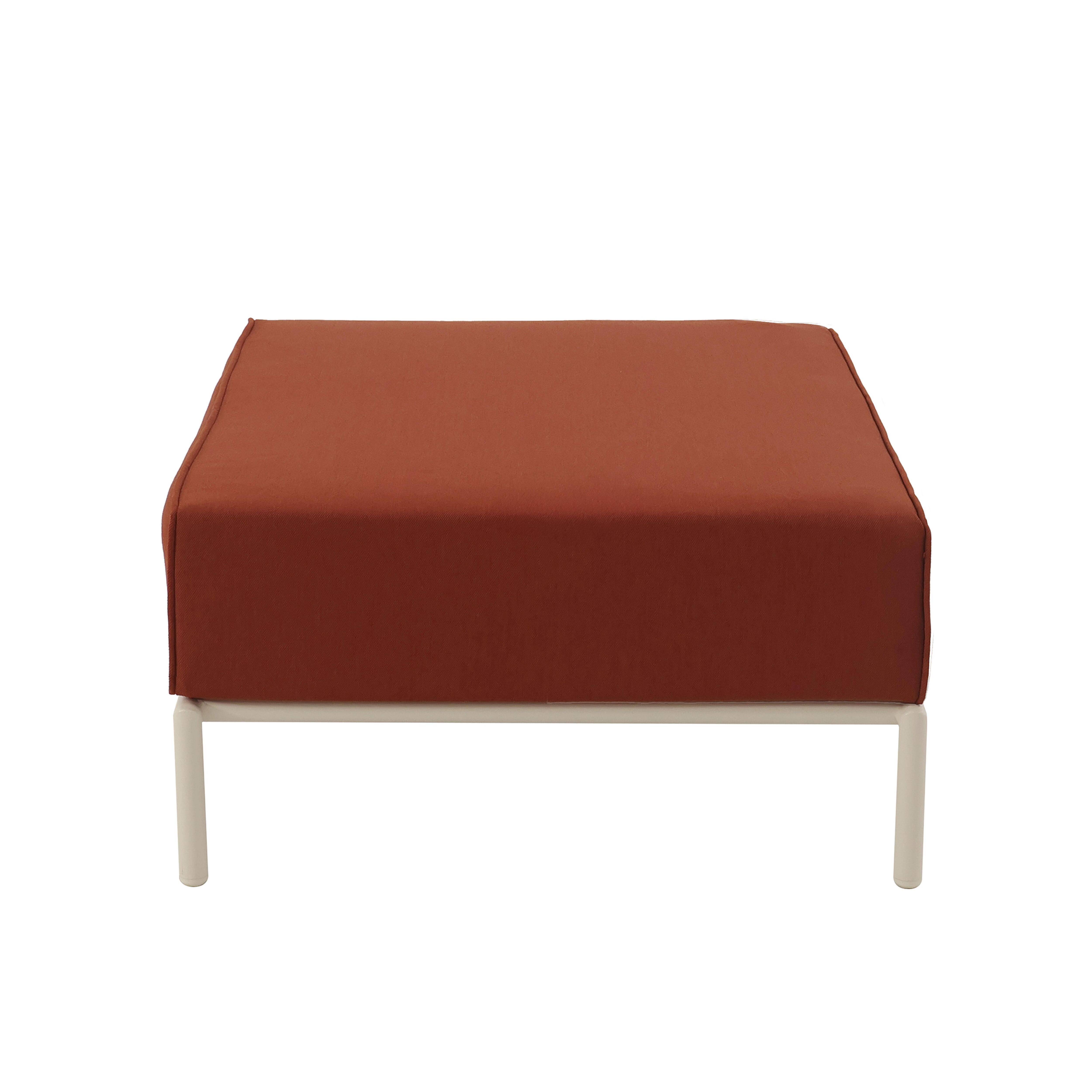 Oviala - Pouf pour salon de jardin modulable en tissu terracotta Patio - Oviala - Image 5