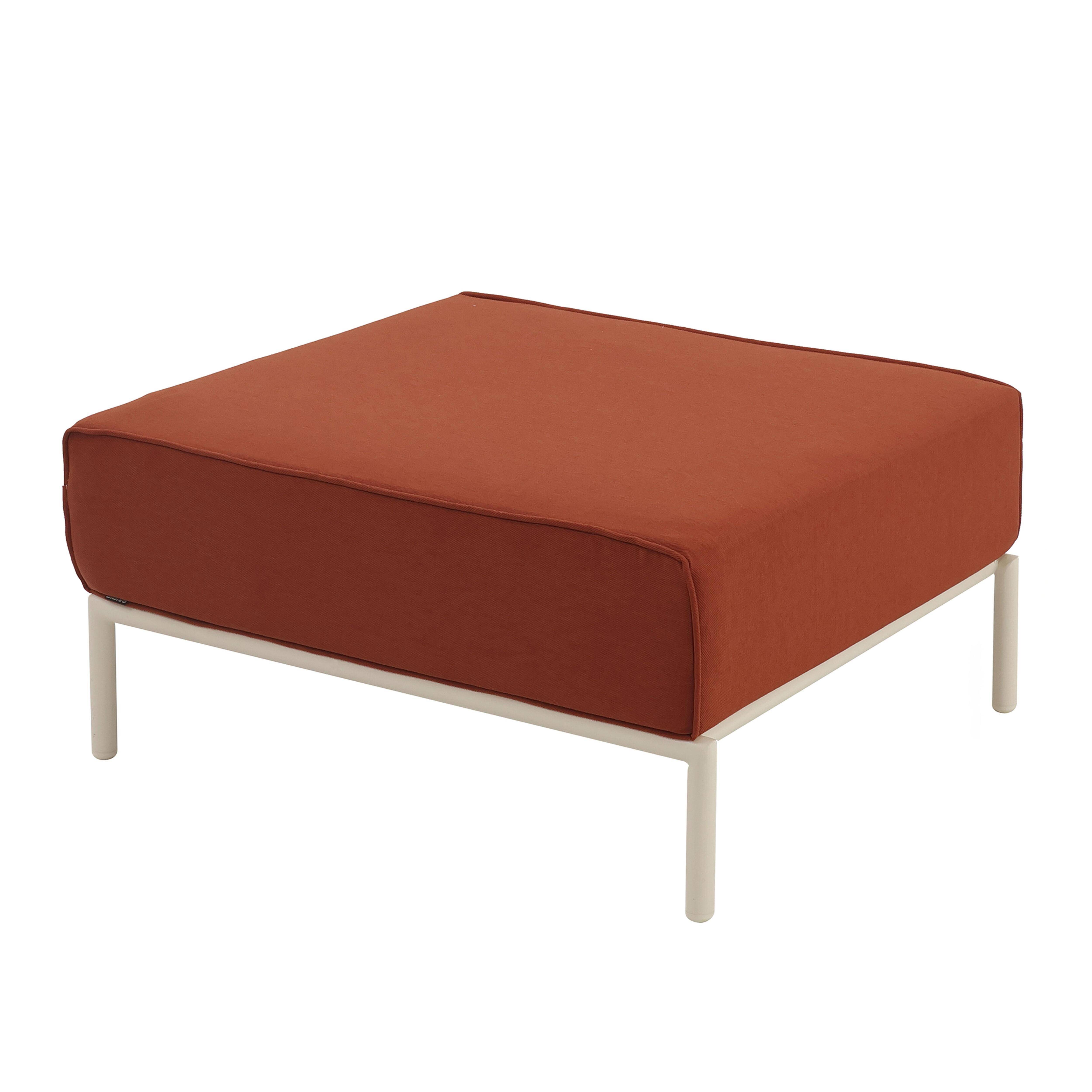 Oviala - Pouf pour salon de jardin modulable en tissu terracotta Patio - Oviala - Image 1