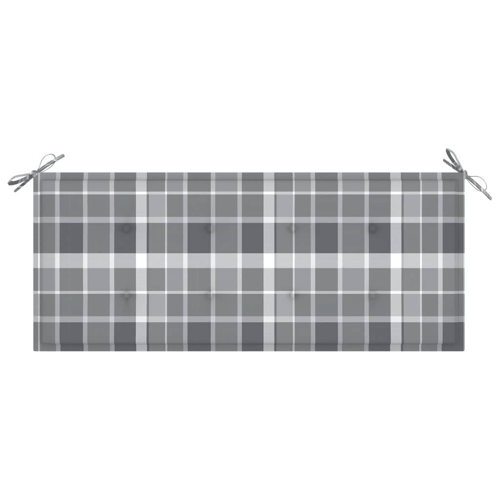 Helloshop26 - Banc de jardin meuble de patio d'extérieur terrasse empilable et coussin 128,5cm bois de teck massif - Image 5