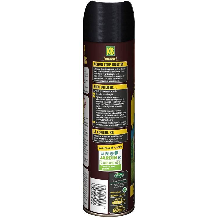 KB Stop Insectes Aerosol, 400 ml (HDBARAG) - Image 2