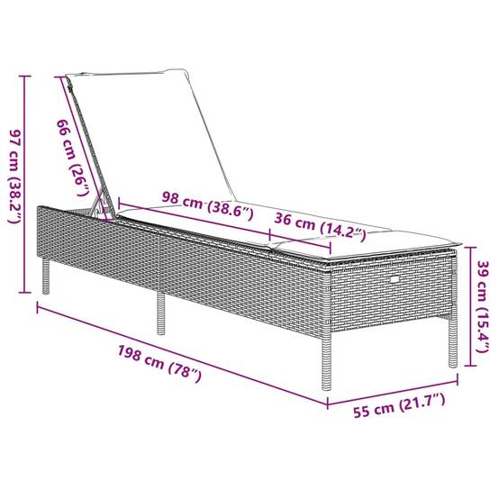 Duo Lits Bain Soleil Marron Résine Tressée Inclinable 5 Niveaux Matelas Blanc – ComfortXL Outdoor Living - Image 6