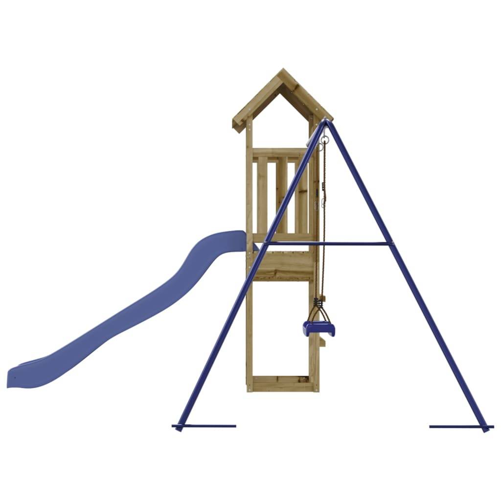 Helloshop26 - Aire de jeux d'extérieur balançoires toboggan portiques robuste jeux jardin 238 x 321 x 207 cm bois de pin imprégné - Image 5