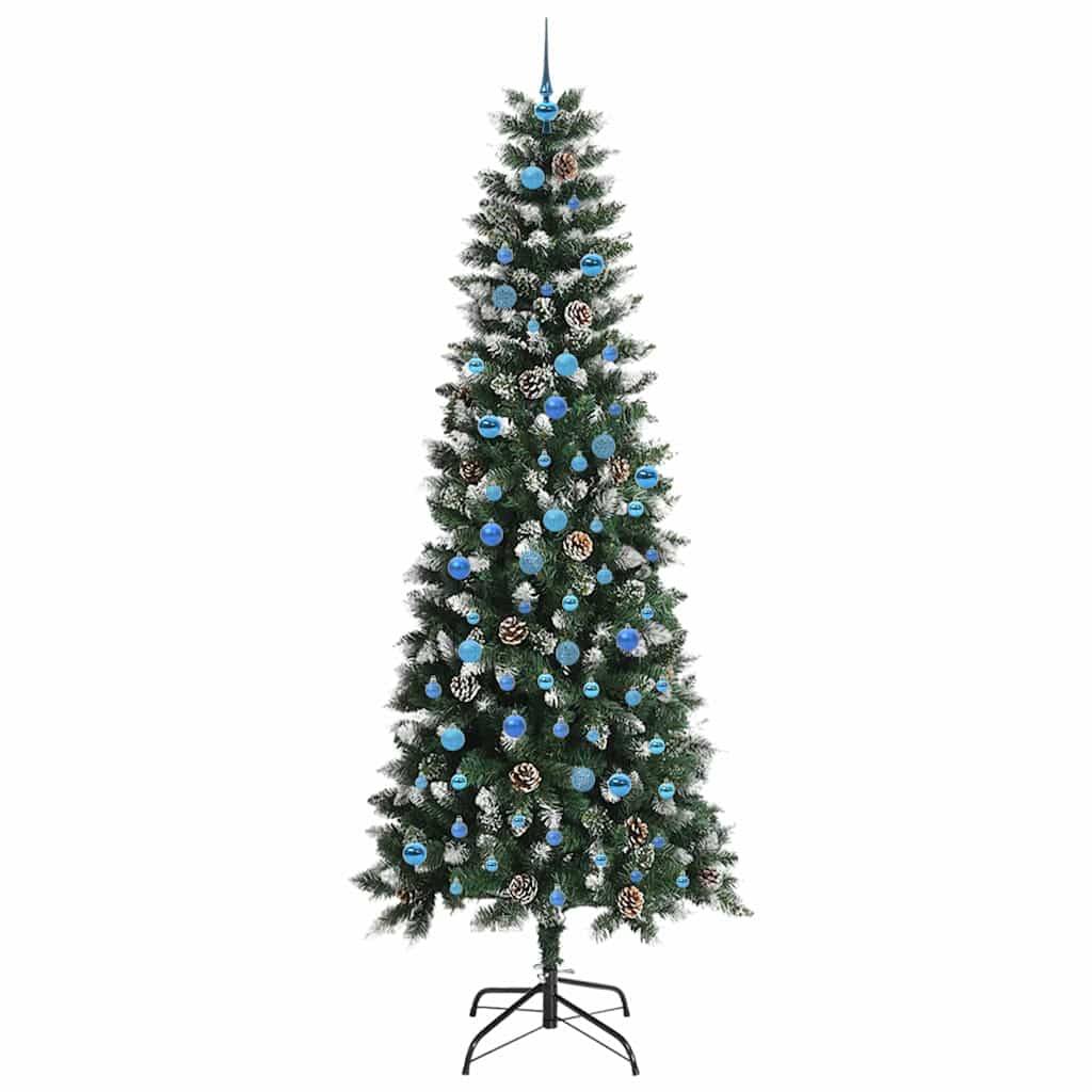 Sapin de Noël | Arbre de Noël artificiel Vert 240 cm PVC, plastique et acier Maison Chic - Image 4