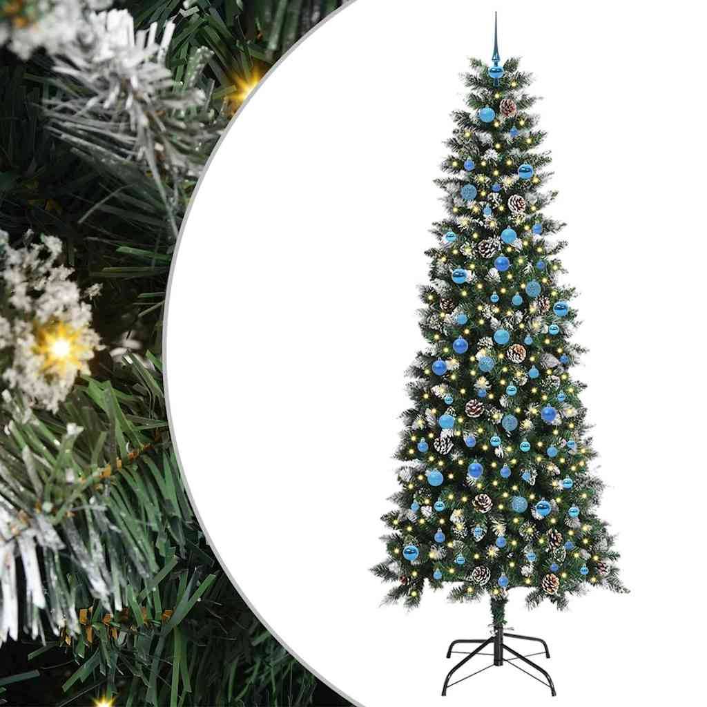 Sapin de Noël | Arbre de Noël artificiel Vert 240 cm PVC, plastique et acier Maison Chic - Image 1