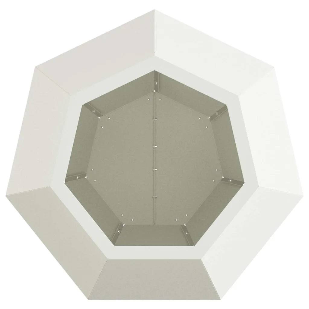 Jardinière rectangulaire extérieure jardin 50 x 50 x 40 cm esthétique durable en acier blanc - Image 3