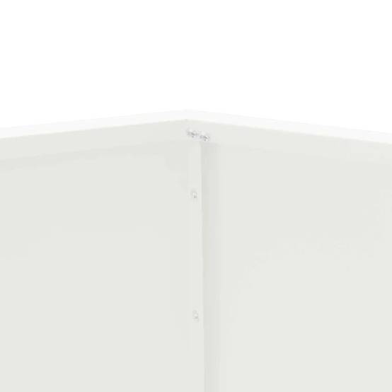 Jardinière rectangulaire extérieure jardin 50 x 50 x 40 cm esthétique durable en acier blanc - Image 4