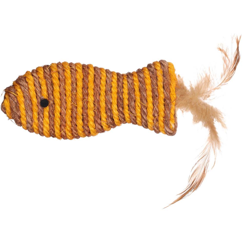 Flamingo - Flamingo - Jouet Justo poisson 14 x 5 x 2 cm Brun & Jaune pour chat - Image 1