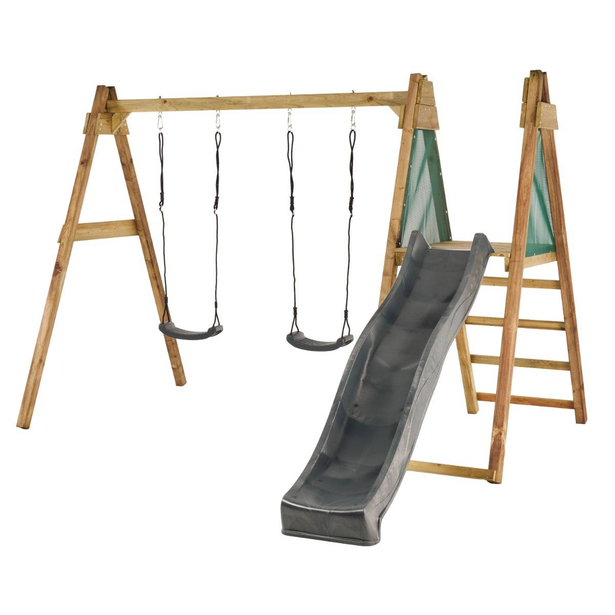 Kangui - Portique 2 balançoires et toboggan WINDI Kangui - Image 1
