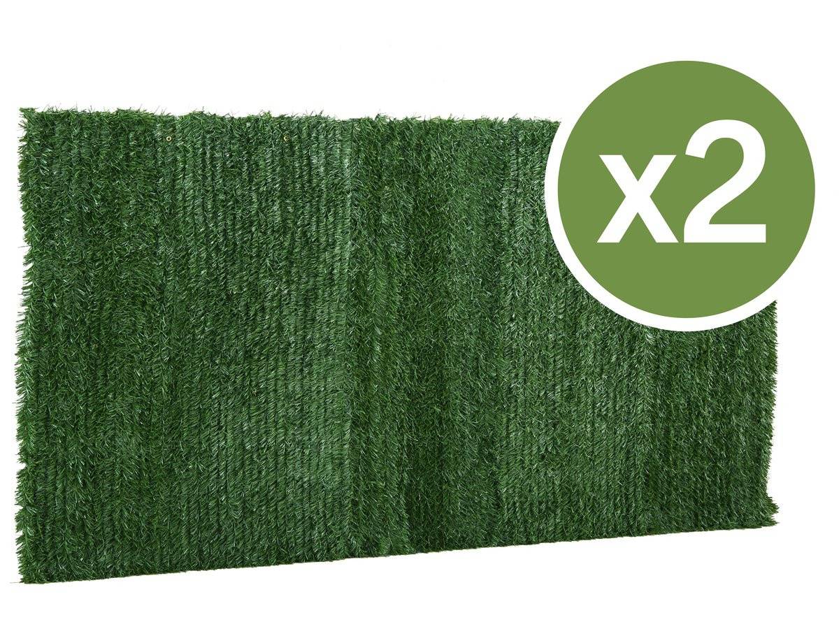 Lot De 2 Haies Artificielles - 300 X 150 Cm -habitat Et Jardin - Image 1