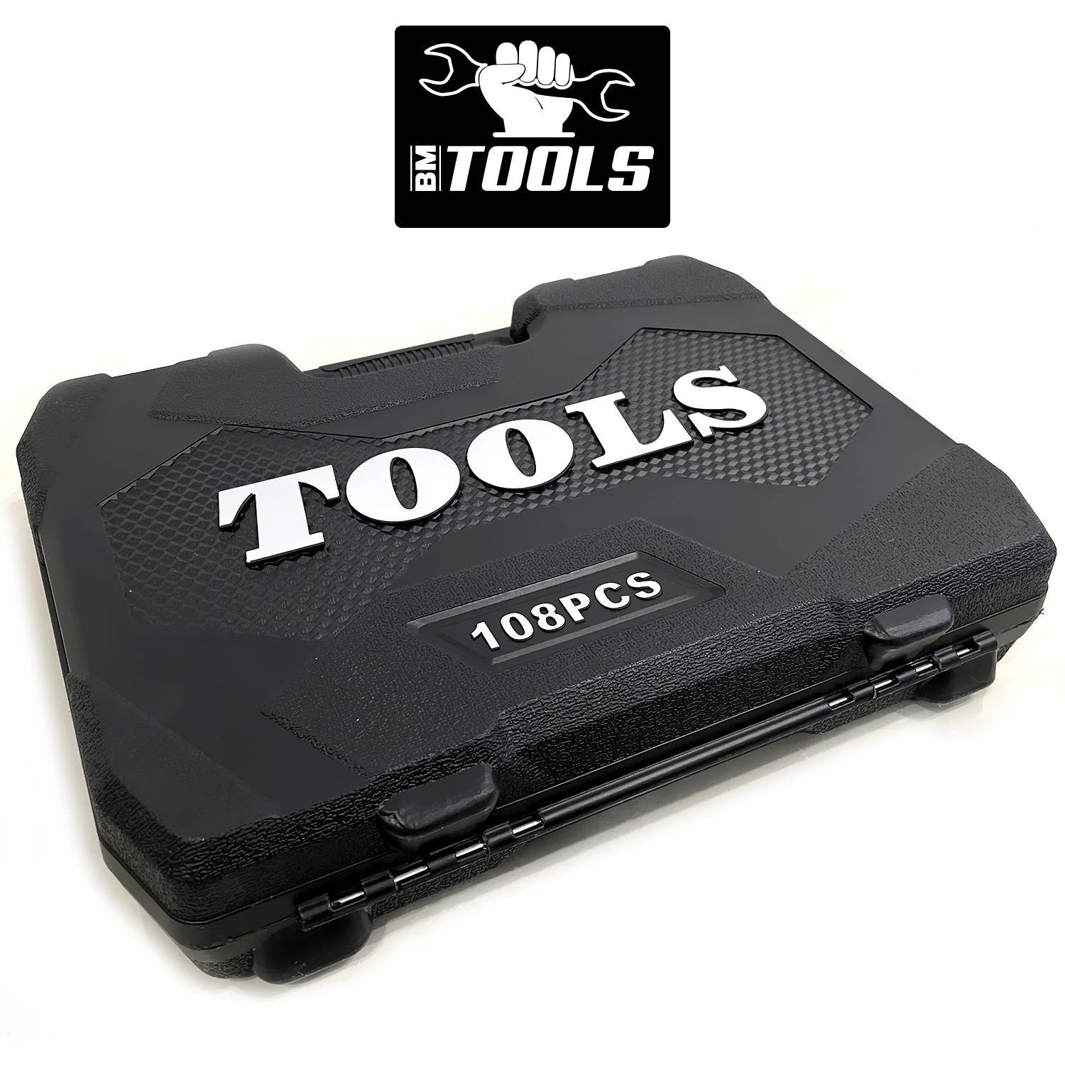 Coffret Kit Outils 108 pcs BM TOOLS BMT-108-PCS Clé à Cliquet Douille Acier Vanadium Douilles, Mécanicien, Garagiste, Bricoleur - Image 4