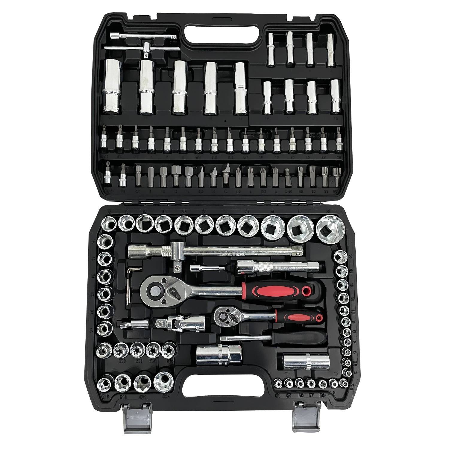Coffret Kit Outils 108 pcs BM TOOLS BMT-108-PCS Clé à Cliquet Douille Acier Vanadium Douilles, Mécanicien, Garagiste, Bricoleur - Image 2