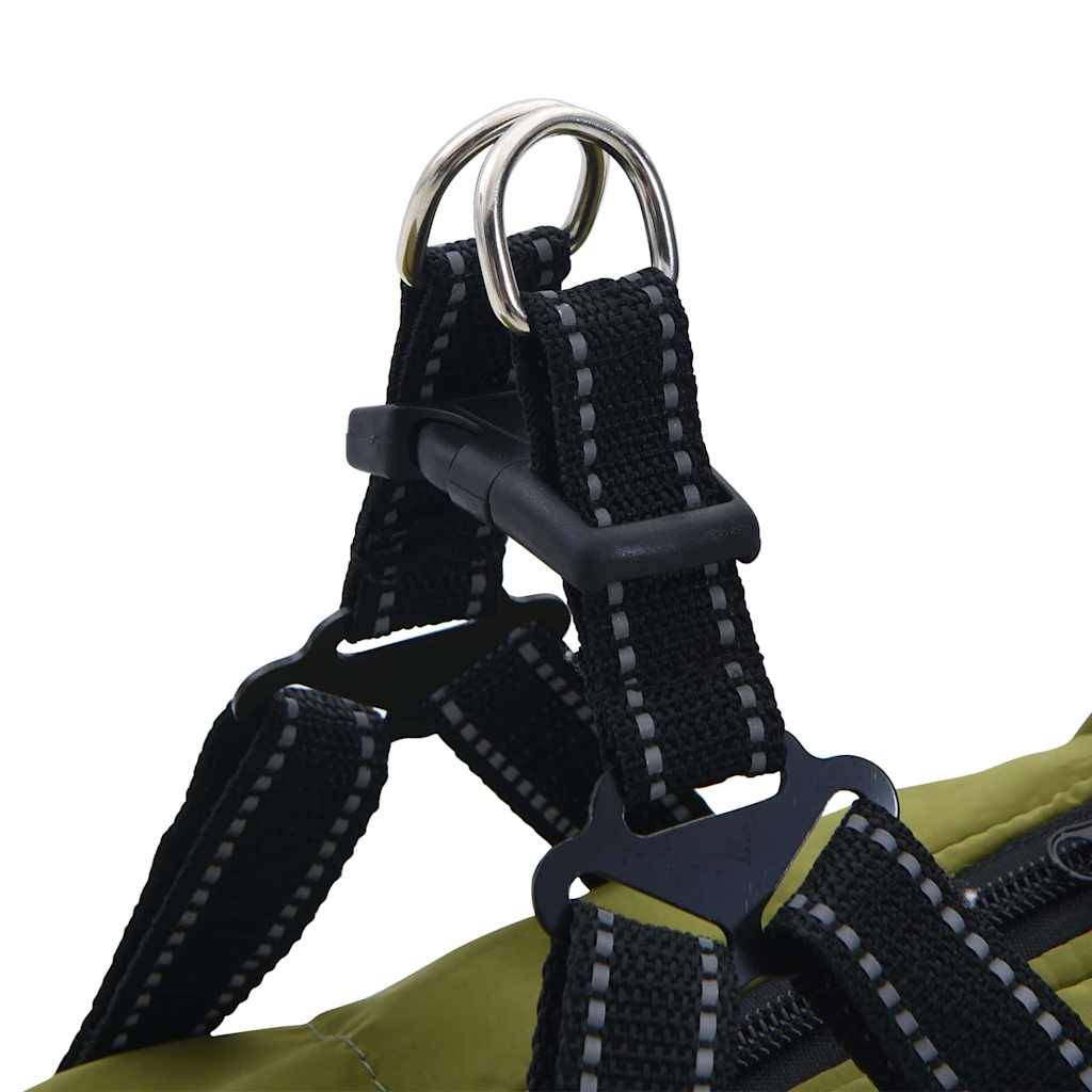 Veste Chien Extérieur Chaude Harnais Intégré Hiver 2XL Vert Armée - ComfortXL Outdoor Living - Image 8