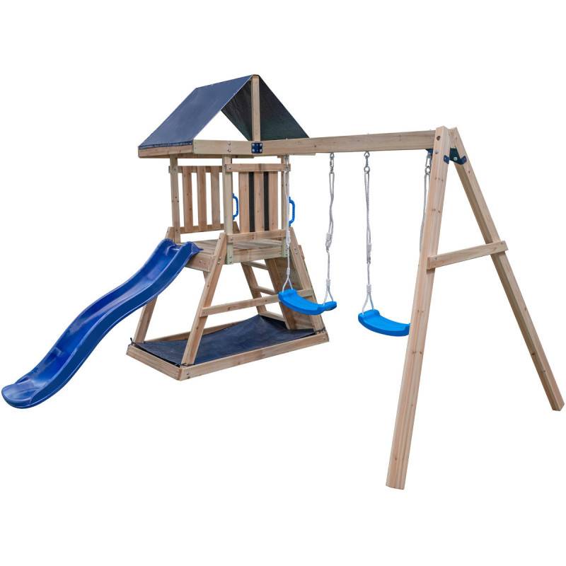 Abracadaprout - Aire de jeux extérieure bois thermo traité avec toboggan et balançoires Abracadaprout 3-10 ans - Image 3