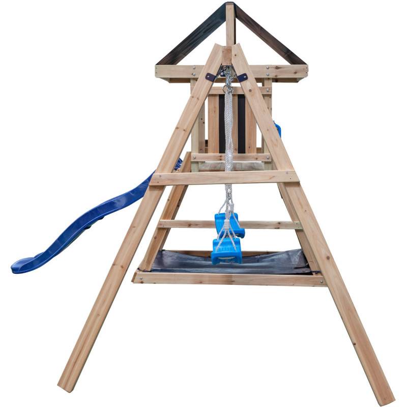 Abracadaprout - Aire de jeux extérieure bois thermo traité avec toboggan et balançoires Abracadaprout 3-10 ans - Image 5
