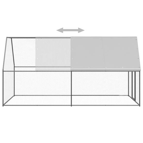Poulailler Volière Extérieur Acier Galvanisé pour Jardin Sécurisé 2x4x2m – ComfortXL Outdoor Living - Image 4