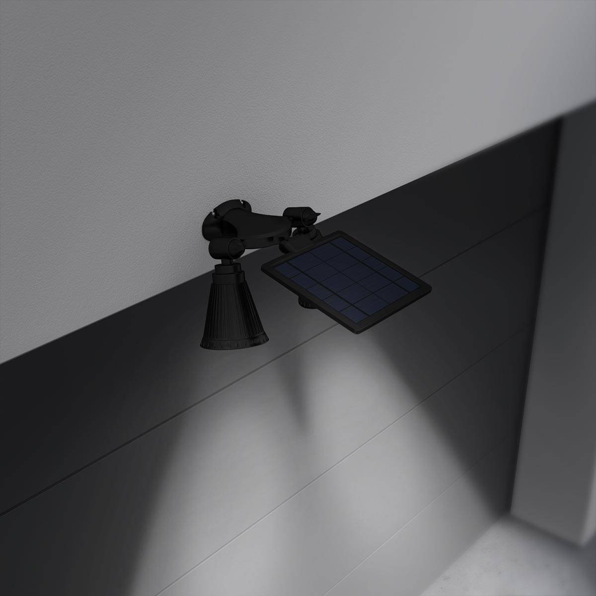 Lumisky - Double projecteur solaire avec détecteur DOLBY Noir Plastique 600LM - Image 3
