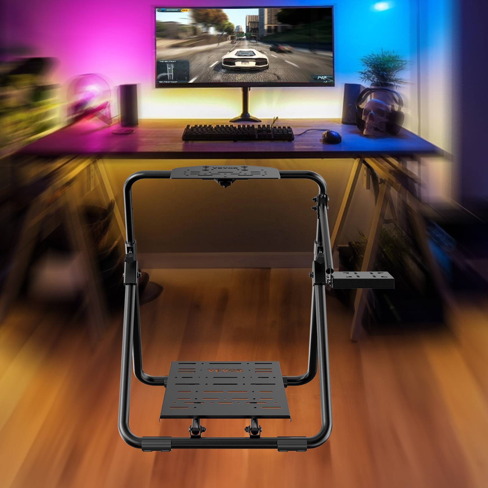 VEVOR Support de Volant Course Pliable Hauteur Réglable Portable - Image 8