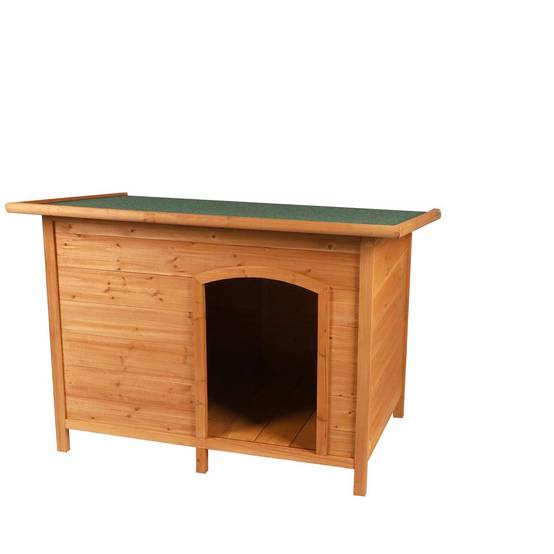 Sans Marque - Niche pour chien Tao avec toit amovible en bois naturel - Toilinux - Image 1