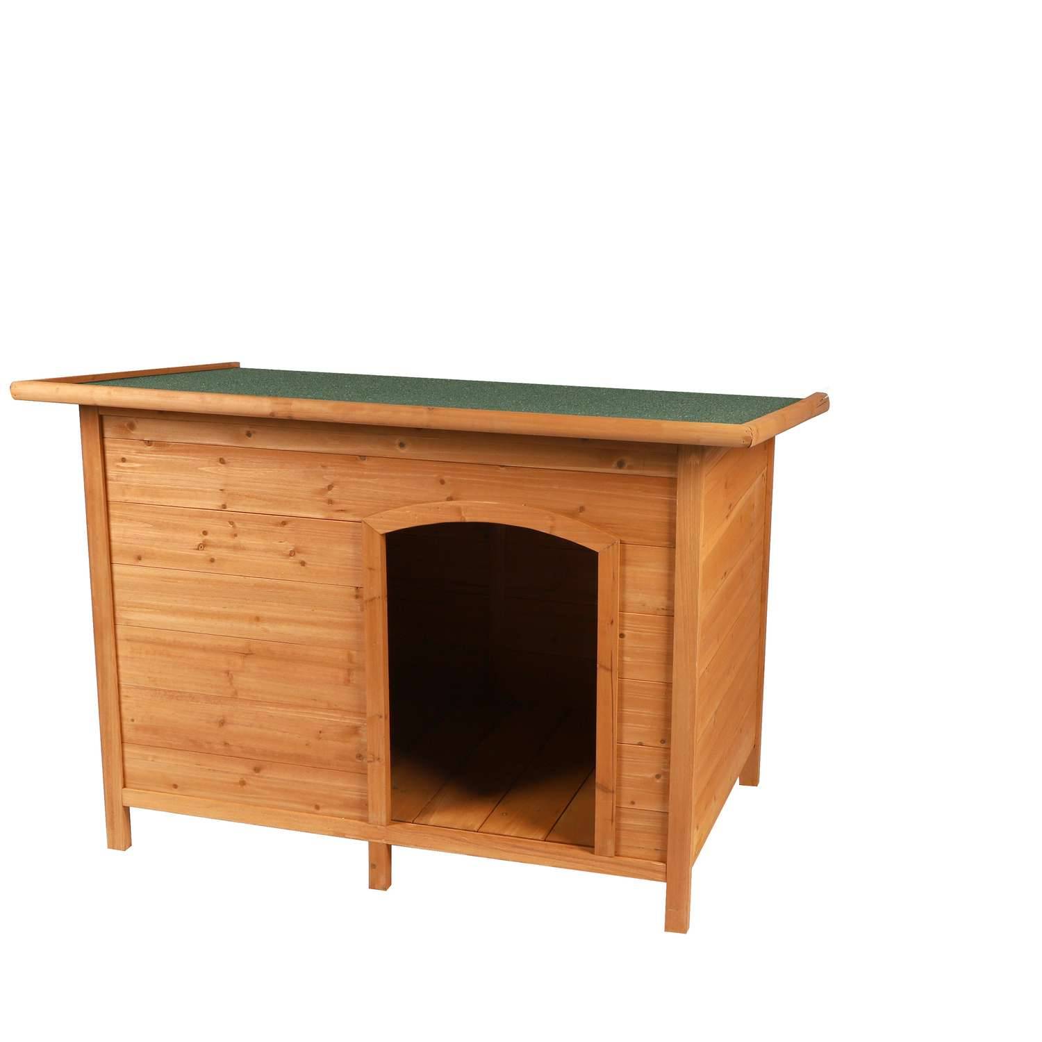 Sans Marque - Niche pour chien Tao avec toit amovible en bois naturel - Toilinux - Image 1